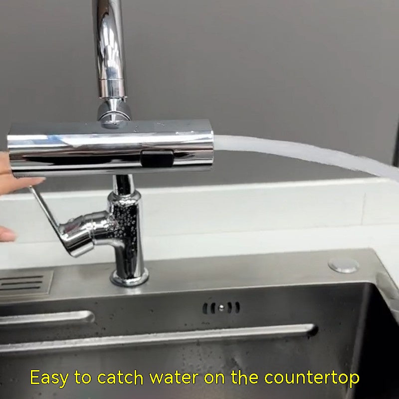 Kitchen Faucet Waterfall Outlet Splash Proof Universal Rotating Bubbler Multifunctional Water Nozzle Extension Kitchen Gadgets