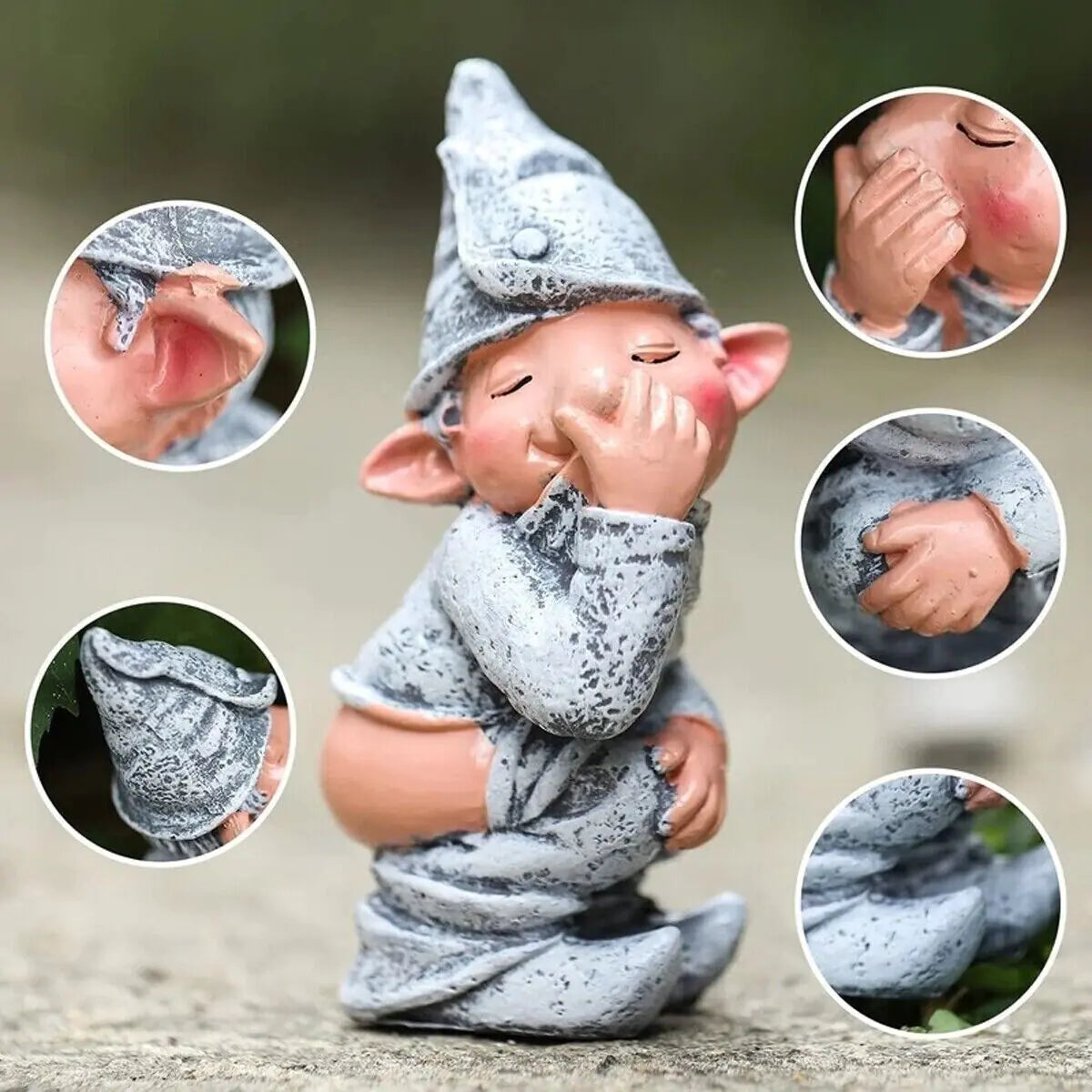 Pooping Naughty Gnome Miniature Statue Funny Resin Dwarf Home Garden Ornament US