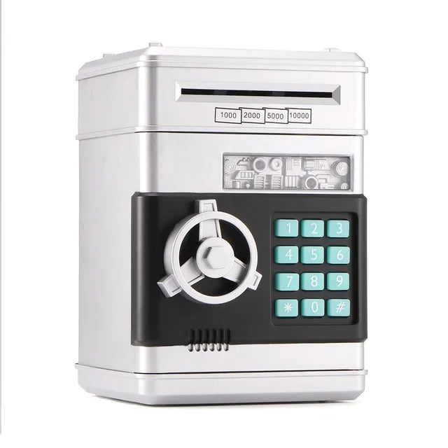 Electronic Piggy Bank ATM Password Money Box Cash Coins Saving Box ATM Bank Safe Box Automatic Deposit Banknote Christmas Gift