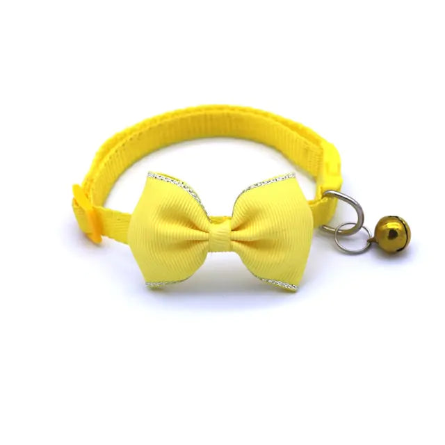 Bow and Bell Pet Collar