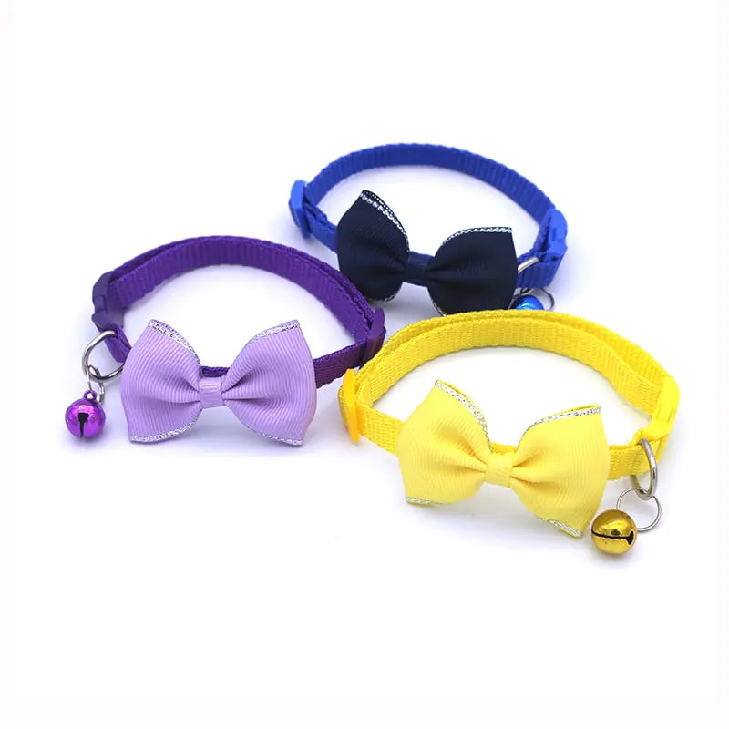 Bow and Bell Pet Collar